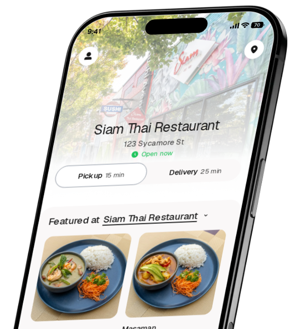 Siam Thai Restaurant app preview